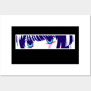 Anime Eyes- Deep Blue Posters and Art